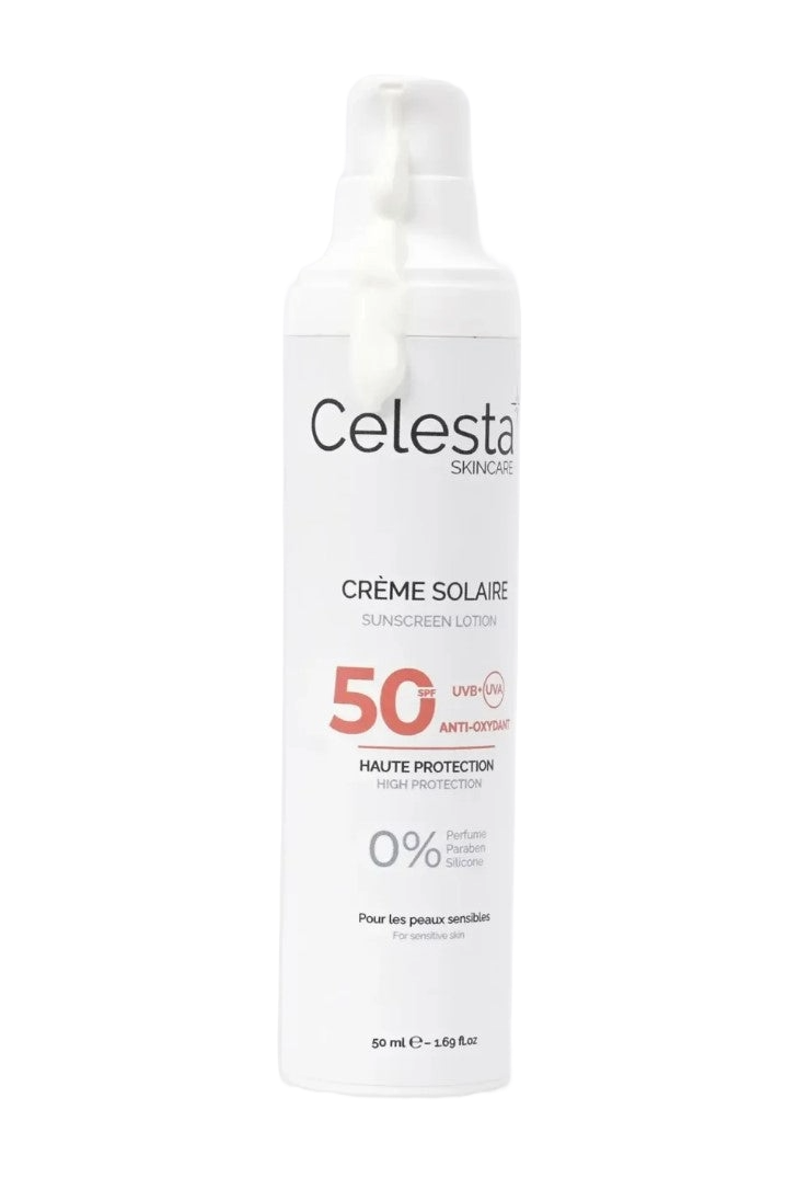 CELESTA CREME SOLAIRE SPF50+  PEAUX SENSIBLE 50ML new