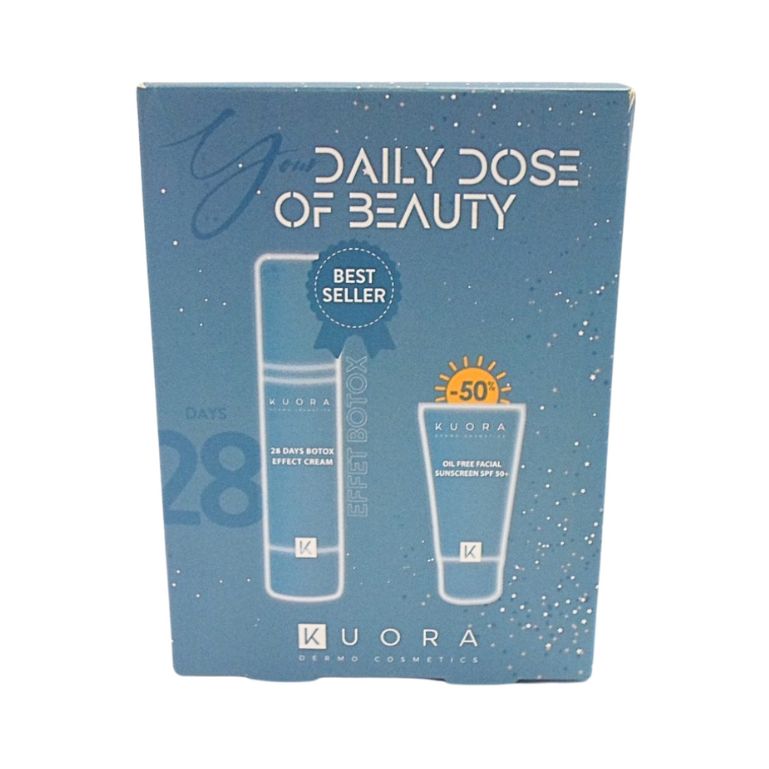 Pack KUORA 28 Days Botox Cream + Oil Free Facial Spf50